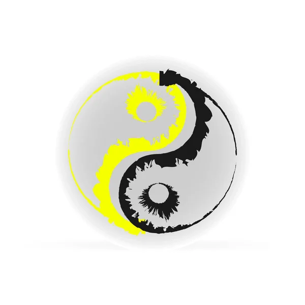 Signe Philosophie Chinoise Symbole Confucianisme Icône Symbolisant Unité Yin Yang — Image vectorielle