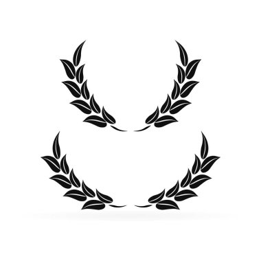 Daire çerçevelerinde yaprak. Illustration vektör. Yaprak sınırı. Yaprakları çelenk.