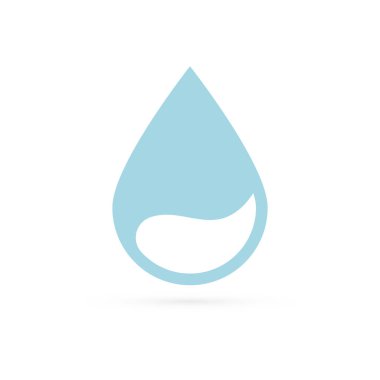 Waret damla simgesi. Vektör illüstrasyon. Yağmur damlası.