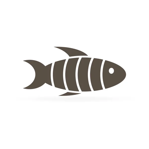 Fisch Web Symbol Flache Bauweise Meeresfrüchte Symbol Fisch Symbol Logovorlage — Stockvektor