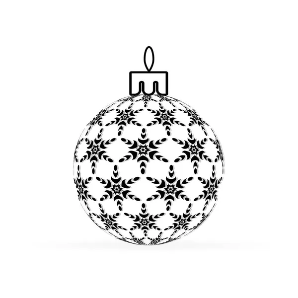 Copo Nieve Bola Navidad Saludo Celebración Tarjeta Regalo Boceto Saludo — Vector de stock