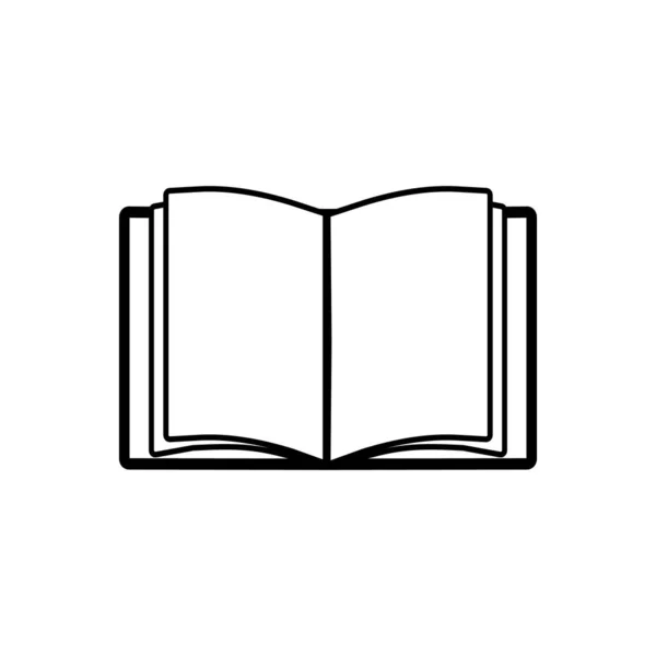 Ikona Knihy Vzdělávání Symbol Logo Šablona Izolovaných Bílém Pozadí — Stockový vektor