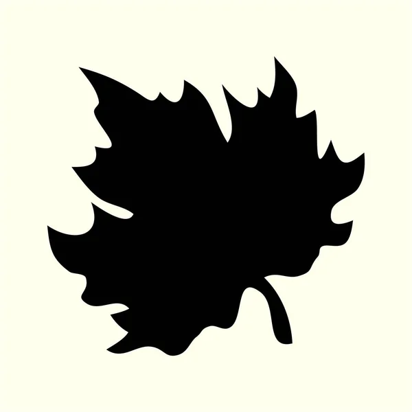 Javorový List Vektorové Ikony Obrázek Listu Symbolem Kanady Černá Javor — Stockový vektor
