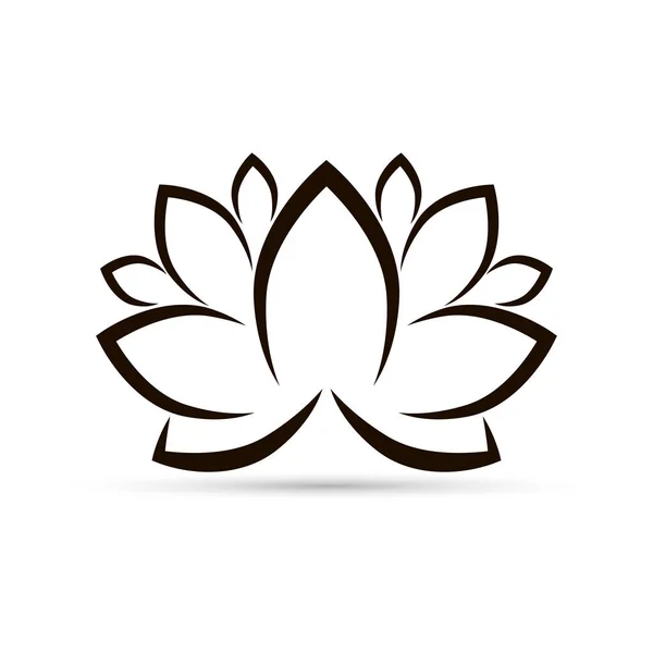 Plantilla Logotipo Salud Forma Estilizada Yoga Símbolo Abstracto Loto — Vector de stock