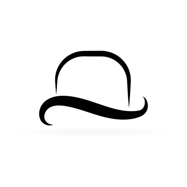 Bllack Top Hat Pictogram Vector Illlustratie — Stockvector