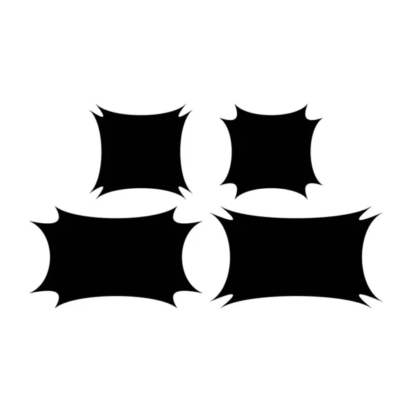 Icône Badge Bannière Noire Illustration Vectorielle — Image vectorielle