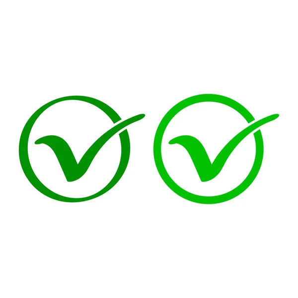 Εικονίδιο Πράσινου Σήματος Ελέγχου Σύμβολο Υποδιαίρεσης Κύκλο Απεικόνιση Διανυσματικών Φορέων — Διανυσματικό Αρχείο