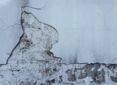 Arka plan alçı. Çimento duvar doku çatlaklar. Eski duvar.