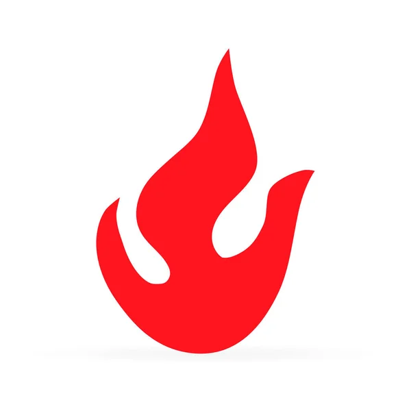 Fire Icon Flat Red Pictogram Vector Illustration Flat Web Mobile — Stock Vector