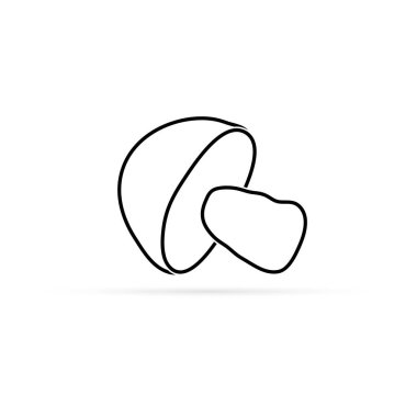 Mantar simgesi. Sebze illüstrasyon. Sağlıklı yiyecekler. Vektör çizimi.