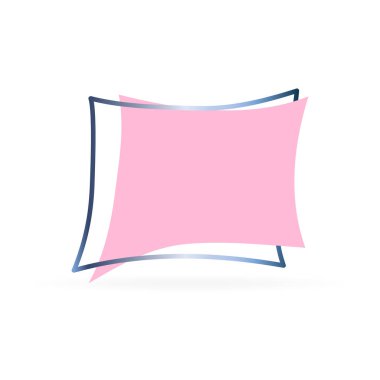 Tasarım için soyut şekil gümüş çerçeveler ile Pinl. Vektör çizimi.