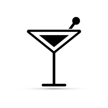 Kokteyl simgesi. Modern düz piktogram, iş, pazarlama, internet kavramı. Web sitesi tasarımı veya mobil uygulamaya düğme için Trendy Basit vektör sembolü.