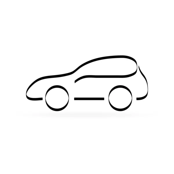 Abstract Car Line Icon Vector Illustration — Stock Vector