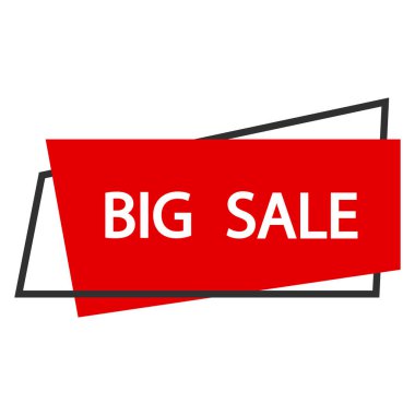 Satılık afiş tasarımı. Özel ve İndirim teklif fiyat etiketi, perakende reklam kampanyası için sembolü. Satış promosyon pazarlama. Alışveriş günü tabelası. Kullanılabilir metin. Kırmızı çerçeve. Vektör çizimi.