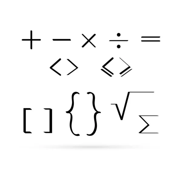 Doodle Lineares Mathematisches Zeichen Linienzeichnung Vektorillustration — Stockvektor