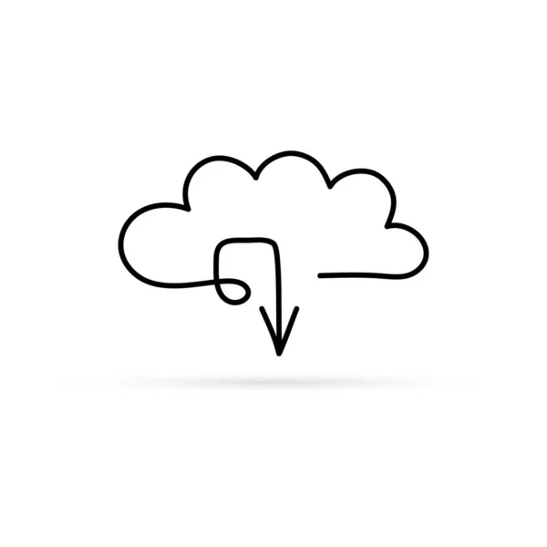 Icône Cloud Signe Pour Les Concepts Mobiles Les Applications Web — Image vectorielle