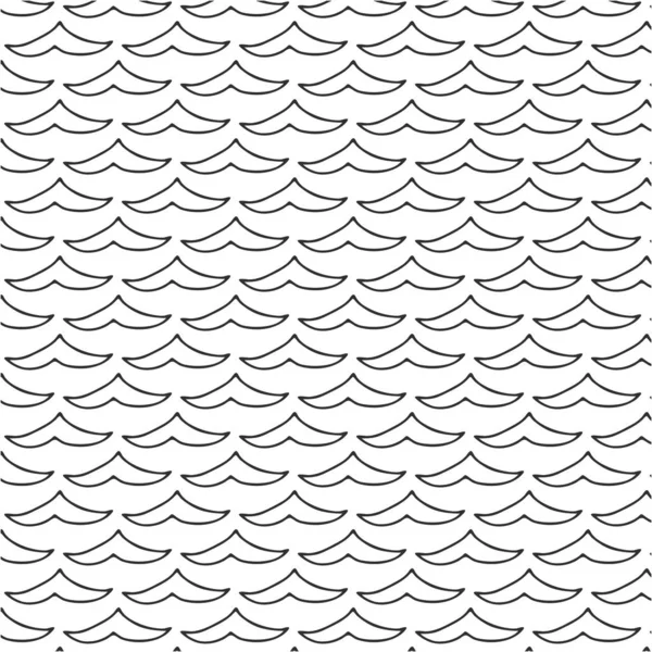 Волновой Рисунок Рисования Черная Вода Дизайн Белом Фоне Рисунок Хильды — стоковый вектор