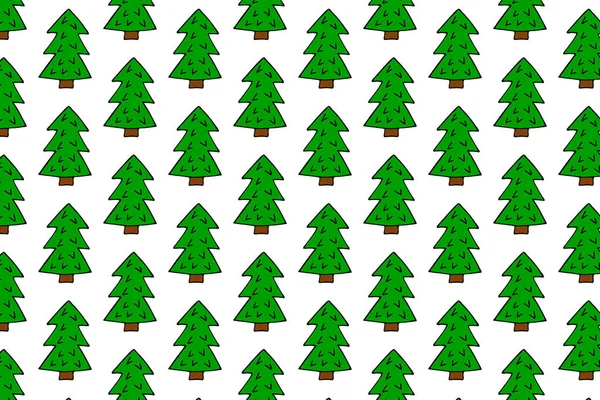 Kreslení Stromečků Vánoční Kresba Ruční Kreslení Vektorové Ilustrace — Stockový vektor
