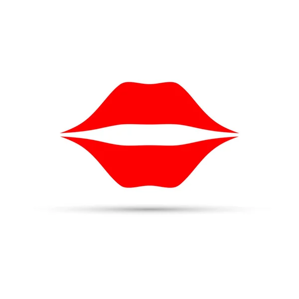 Womens Lips Icon Mouths Open Face Parts Vector Illustration — ストックベクタ