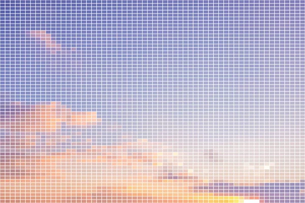 Fondo Mosaico Cielo Azul Con Nubes Bajo Estilo Poli Textura — Vector de stock