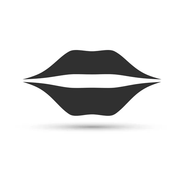 Womens Lips Icon Mouths Open Face Parts Vector Illustration — ストックベクタ