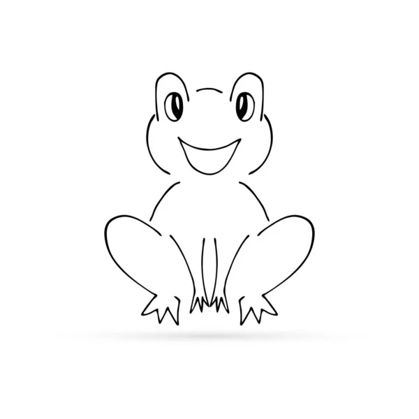 Doodle Toad Εικονίδιο Παιδιά Χέρι Σχέδιο Γραμμή Τέχνης Εικονογράφηση Φορέα — Διανυσματικό Αρχείο