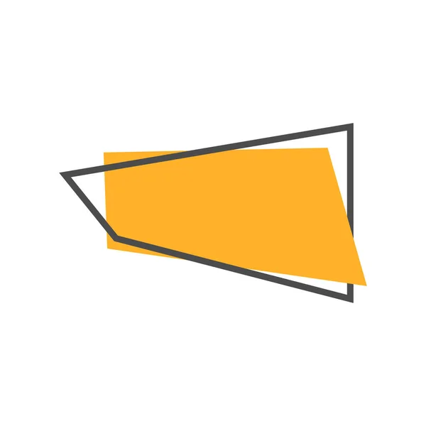 Оранжевый Баннер Серыми Рамками Абстрактной Формы Оформления Рамка Текста Информацией — стоковый вектор