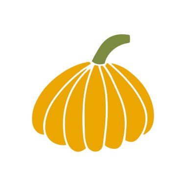 El çizimi balkabağı ikonu beyaza izole edilmiş. Cadılar Bayramı sembolü, besin vektörü illüstrasyonu, 10 Pound