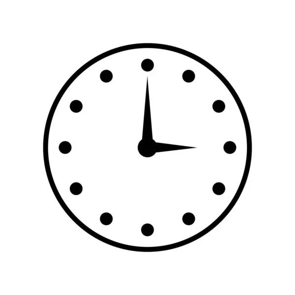 Doodle Ícone Relógio Preto Isolado Branco Desenho Ilustração Estoque Vetorial — Vetor de Stock