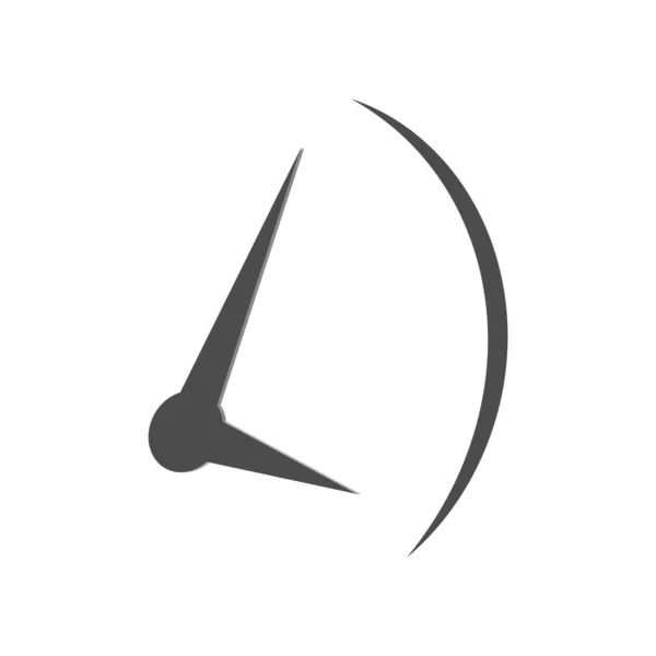 Icono Del Reloj Aislado Diseño Plano Signo Hora Plana Simple — Vector de stock