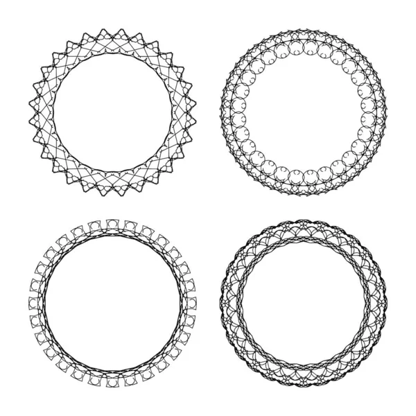 Cadre Contour Isolé Sur Blanc Coloriage Frontière Énergie Vectorielle Intersection — Image vectorielle