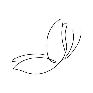 Kelebek ikonu beyaz olmayan izole edildi. Çocuk el çizimi sanatı. Çizim hayvanı. Vektör hisse senedi çizimi. EPS 10