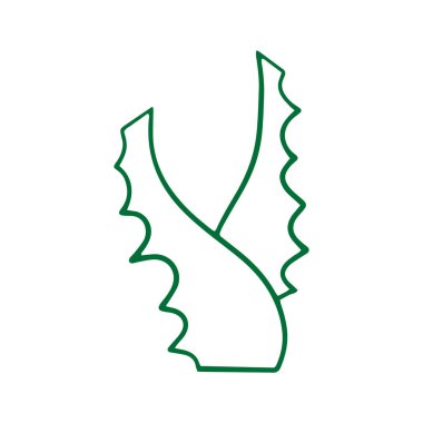 Doodle aloe vera simgesi beyaza izole edildi. El çizimi sanatı. Çizim bitkisi. Taslak vektör stok çizimi. EPS 10