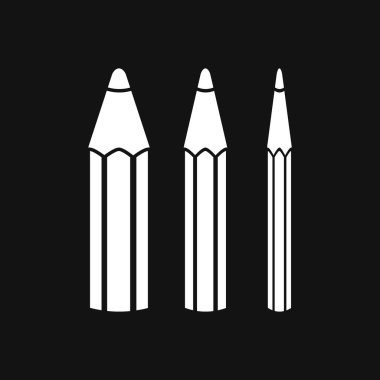 Kalem simgesi seti. Okul sembolü. Vektör hisse senedi çizimi. EPS 10