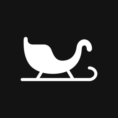 Stencil Noel Baba kızağı. Noel sembolü. Kış ikonu. Vektör hisse senedi çizimi. EPS 10