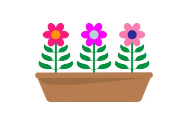 Doodle ev bitkisi simgesi beyaza izole edilmiş. Ev çiçeği sembolü. Vektör hisse senedi çizimi. EPS 10