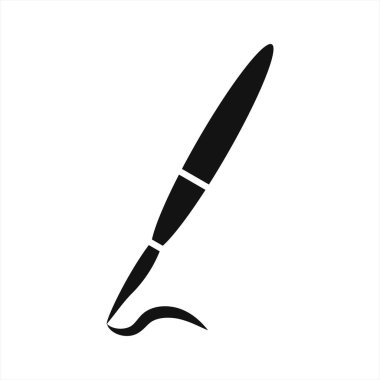 Fırça sanat simgesi beyaza izole edilmiş. Okul için şablon, tamir vesaire. Vektör hisse senedi çizimi. EPS 10