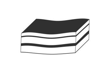 Domuz yağı simgesi beyaza izole edildi. Stencil yağ yiyecekler. Vektör hisse senedi çizimi. EPS 10