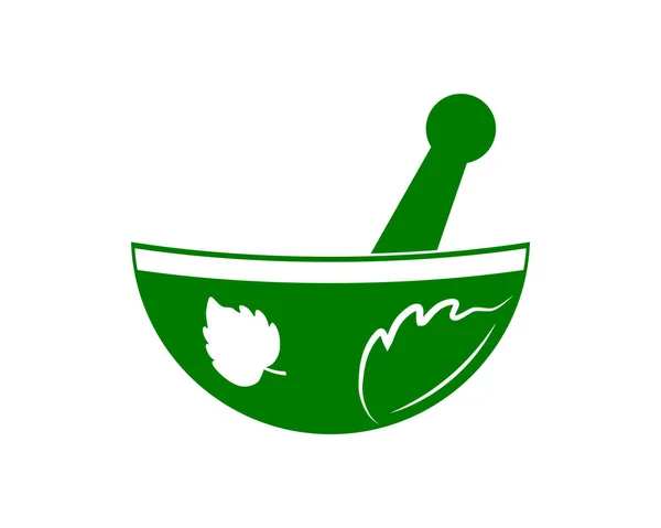 Ícone Ervas Medicinais Isolado Branco Logotipo Medicina Alternativa Para Medicina — Vetor de Stock