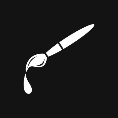 Sanat fırçası ikonu. Okul için şablon, tamir vesaire. Vektör hisse senedi çizimi. EPS 10