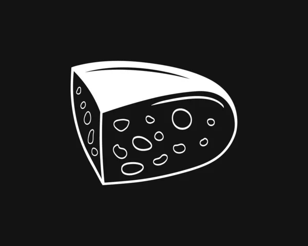 Иконка Сыром Трафаретная Еда Рисунок Векторного Фона Eps — стоковый вектор