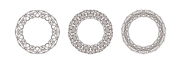 Cadre Contour Isolé Sur Blanc Coloriage Frontière Énergie Vectorielle Intersection — Image vectorielle
