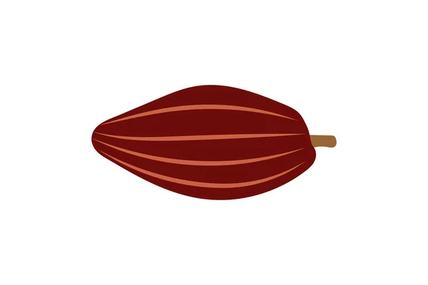 Icône Cacao Doodle Isolée Sur Blanc Dessin Main Nourriture Chocolat — Image vectorielle