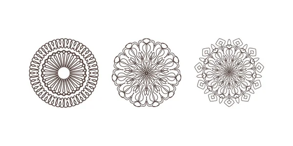 Décrivez Symbole Sacré Coloriage Mandala Etoile Vectorielle Intersection Des Lignes — Image vectorielle