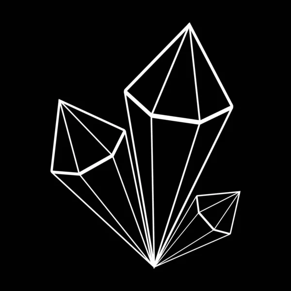 Gekritzeltes Magisches Symbol Umriss Diamant Zeichenkunst Von Hand Skizzieren Sie — Stockvektor
