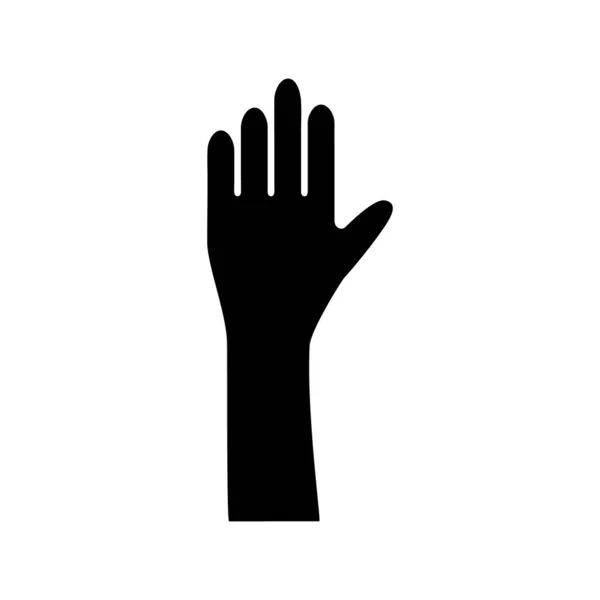 Иконка Руки Трафарета Изолирована Белом Векторная Иллюстрация Eps — стоковый вектор