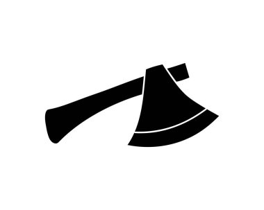 Doodle baltası simgesi beyaza izole edildi. Şablon aracı. Cadılar Bayramı için tasarım vesaire. Vektör hisse senedi çizimi. EPS 10