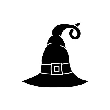 Kara cadılar bayramı kumaşı beyaza izole edilmiş. Stencil kapak. Vektör hisse senedi çizimi. EPS 10