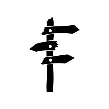 Yol tabelası beyazda izole edilmiş. Stencil ok. Vektör hisse senedi çizimi. EPS 10