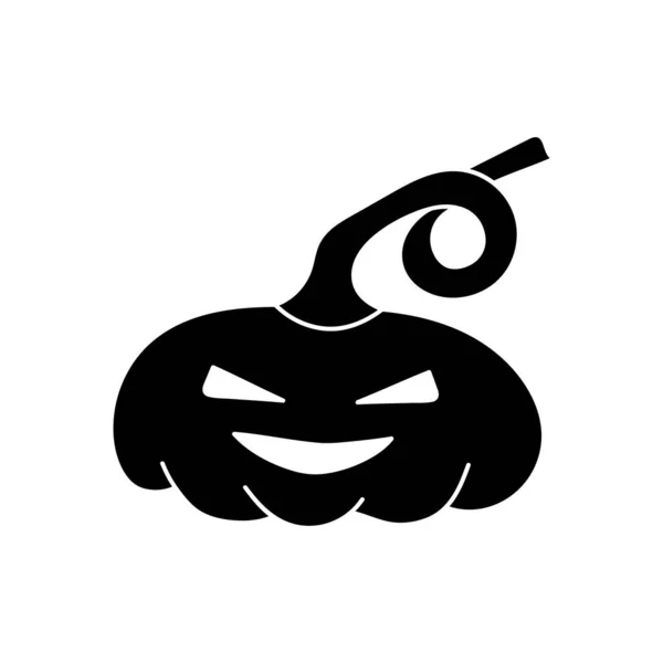 Dessin Main Gribouille Icône Citrouille Isolé Sur Blanc Symbole Halloween — Image vectorielle